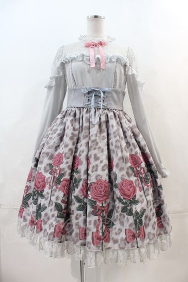 画像1: Angelic Pretty / Rebecca Leopardワンピース  グレー I-24-04-15-031-AP-OP-HD-OS (1)