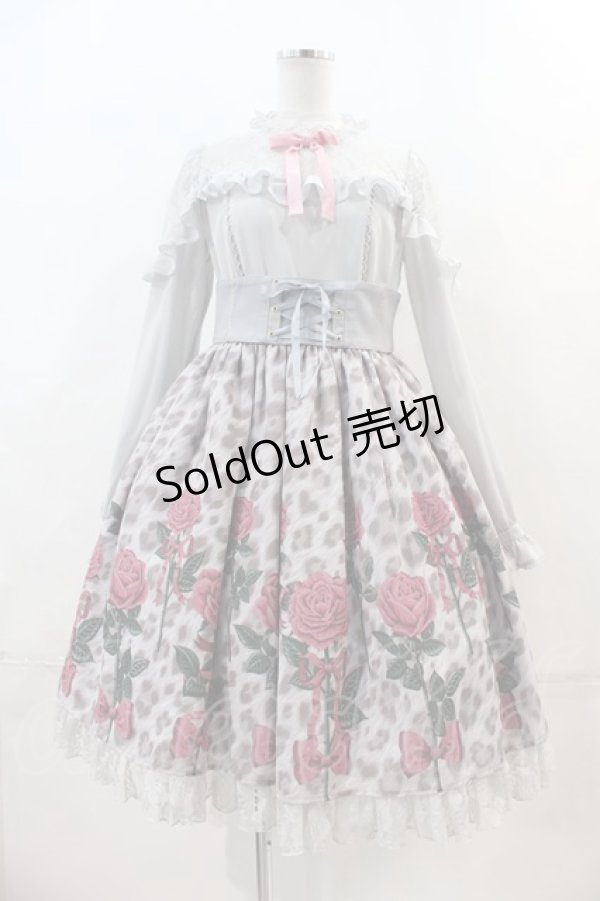 画像1: Angelic Pretty / Rebecca Leopardワンピース  グレー I-24-04-15-031-AP-OP-HD-OS (1)