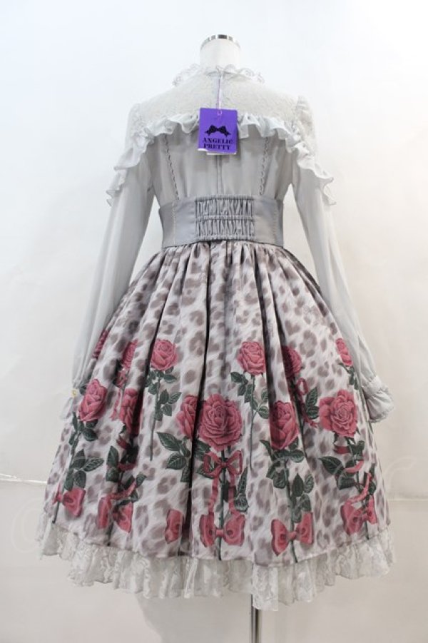 画像2: Angelic Pretty / Rebecca Leopardワンピース  グレー I-24-04-15-031-AP-OP-HD-OS (2)