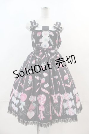 画像: Angelic Pretty / Candy Ornamentジャンパースカート  黒 I-24-04-15-032-AP-OP-HD-ZI