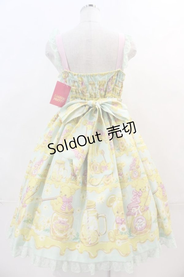 画像2: Angelic Pretty / Honey Bear's Cafeジャンパースカート  ミント I-24-04-17-032-AP-OP-HD-ZI (2)