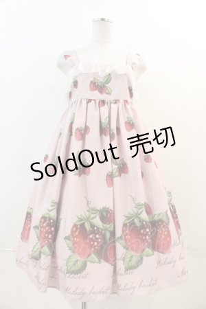 画像: Melody BasKet / Natural Strawberryレースジャンパースカート  ピンク I-24-04-22-048-LO-OP-HD-ZI