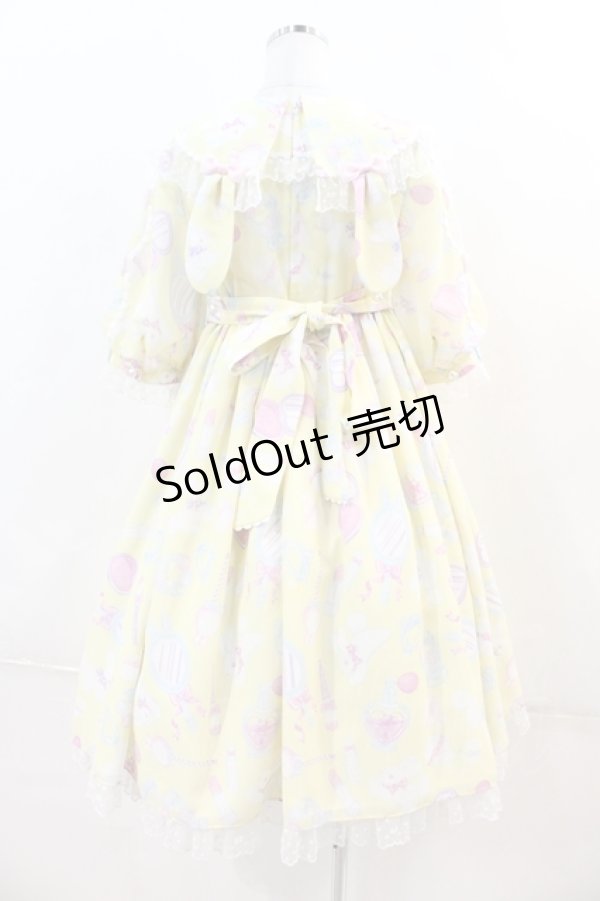 画像2: Angelic Pretty / Fluffy Puff Bunnyワンピース  イエロー I-24-04-24-091-AP-OP-HD-ZS (2)