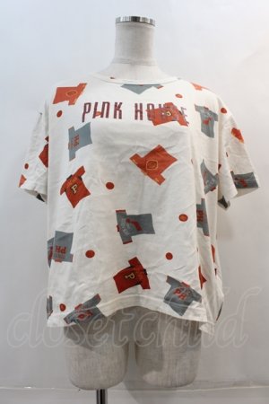 画像: PINK HOUSE / ユニフォーム柄Tシャツ  オフホワイト I-24-04-24-028-LO-TS-HD-ZI