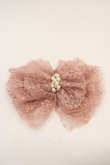 画像3: metamorphose / G 総レースリボンバレッタ  ピンク I-24-05-03-093-ME-AC-HD-ZT437 (3)