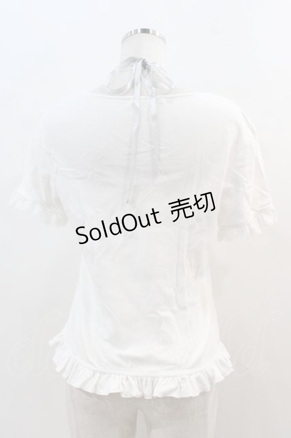 画像2: PUTUMAYO / 胸元レース＆リボン付き刺繍Tシャツ  ホワイト I-24-05-03-010-PT-TS-HD-ZI (2)