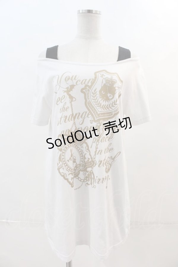 画像1: PUTUMAYO / エンブレムプリント肩紐付き半袖Tシャツ  ホワイト I-24-05-03-012-PT-TS-HD-ZI (1)