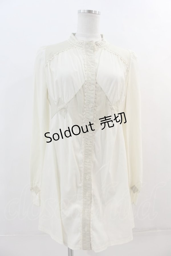 画像1: Rozen Kavalier / ラウンド刺繍スナップボタンシャツ  アイボリー I-24-05-04-018-OO-BL-HD-ZS (1)
