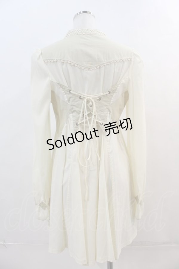 画像2: Rozen Kavalier / ラウンド刺繍スナップボタンシャツ  アイボリー I-24-05-04-018-OO-BL-HD-ZS (2)