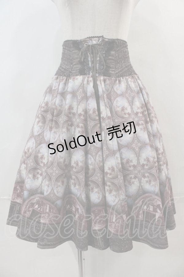 画像1: 【SALE】OZZ ANGELO //絵画プリントスカート  ブラウン I-24-05-09-062-OO-SK-HD-ZT112 (1)