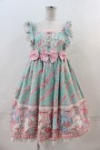 画像1: Angelic Pretty /  MELODY TOYSハイウエストジャンパースカートセット  ミント I-24-05-09-024-AP-OP-HD-ZI (1)