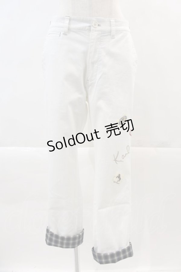 画像1: Karl Helmut / ロゴ刺繍チノストレッチパンツ 3(M) 白 I-24-05-22-109-EL-PA-HD-ZY (1)
