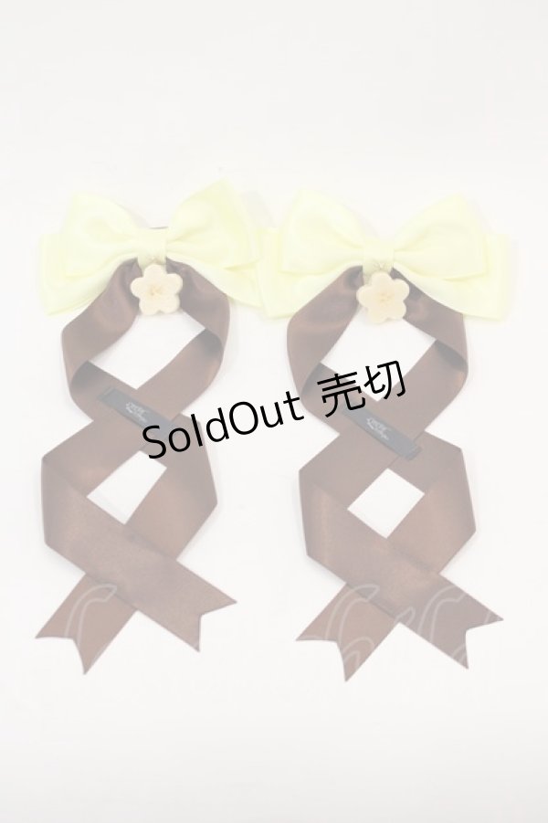 画像1: LOTUS ribbon / ツインリボンバレッタ   I-24-06-03-124-EL-AC-HD-ZY (1)