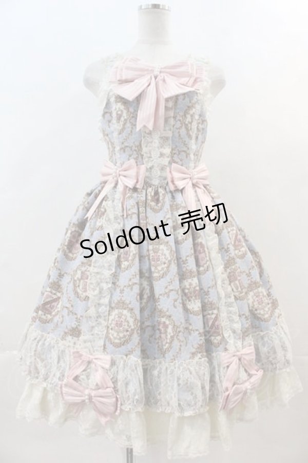 画像1: Angelic Pretty / Princess Rococoジャンパースカート  サックス I-24-06-11-044-AP-OP-HD-ZI (1)