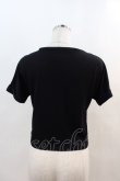 画像2: LISTEN FLAVOR / BASICモルフォ刺繍Tee  黒Ｘ青 I-24-06-21-003-PU-TO-HD-ZT314 (2)