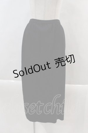 画像: INGEBORG / ニットスカート  黒 I-24-07-11-082-LO-SK-HD-ZS