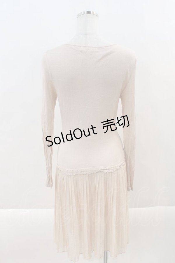 画像2: PINK HOUSE / プリーツドッキングニットワンピース  ピンク I-24-07-15-060-LO-TO-AS-ZT363 (2)