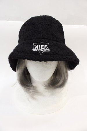 画像: NieR Clothing / ボアバケットハット  黒Ｘ白 I-24-07-17-069-PU-AC-HD-ZT424