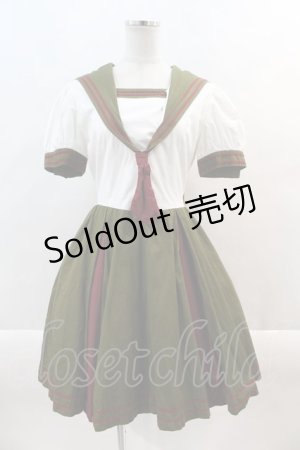画像: metamorphose / セーラークルーズワンピース  グリーンＸ白 I-24-07-17-121-ME-OP-HD-OS