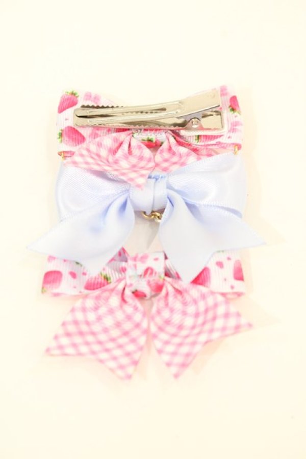 画像2: LOTUS ribbon / 3連リボンクリップ   I-24-07-20-101-EL-AC-HD-ZT437 (2)