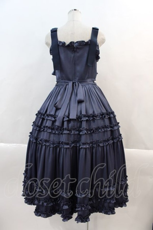 画像2: Angelic Pretty / Classy Ladyジャンパースカート  ネイビー I-24-07-22-070-AP-OP-HD-ZY (2)