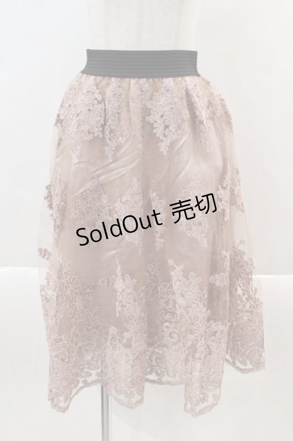 画像1: axes femme / コードレーススカート M アワピンク I-24-07-22-081-AX-SK-HD-ZT119 (1)