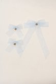画像1: LOTUS ribbon / リボンブローチセット  サックス I-24-07-24-084-EL-ZA-HD-ZT437 (1)
