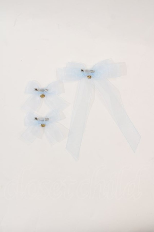 画像2: LOTUS ribbon / リボンブローチセット  サックス I-24-07-24-084-EL-ZA-HD-ZT437 (2)
