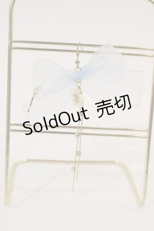 画像: LOTUS ribbon / サクラリボンピアス  サックス I-24-07-24-087-EL-AC-HD-ZI