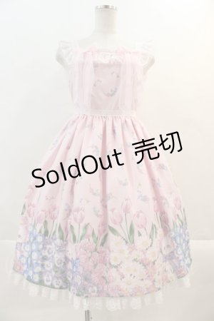 画像: Angelic Pretty / Flower Kittenジャンパースカート  ピンク I-24-07-28-100-AP-OP-HD-ZY