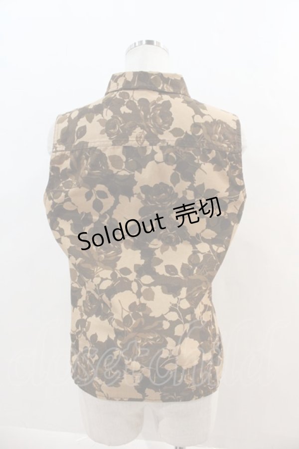 画像2: PINK HOUSE / 葉っぱプリントベスト  ブラウン I-24-07-31-055-LO-TO-HD-ZT041 (2)