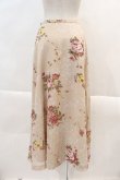 画像2: INGEBORG / 桜薔薇柄ロングスカート  ベージュ I-24-07-31-099-LO-SK-AS-ZI (2)