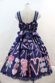 画像2: Angelic Pretty / Candy Ornamentジャンパースカート  ネイビー I-24-08-02-041-AP-OP-HD-ZY (2)