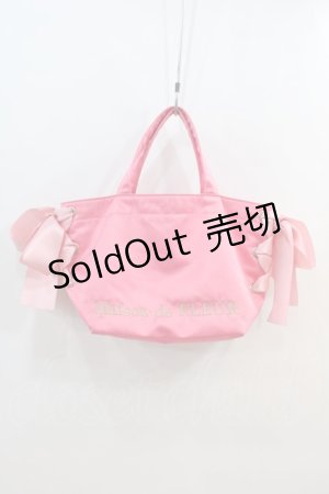 画像: Maison de FLEUR / サイドレースアップ&裏地LIPハンドバッグ  濃ピンク I-24-08-03-120-LO-BG-HD-ZT-K012
