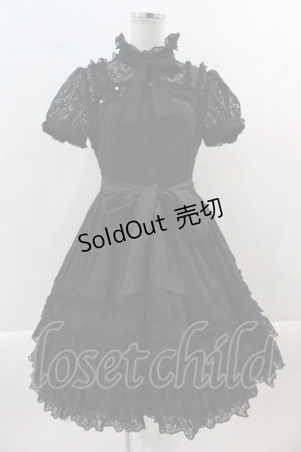 画像1: Angelic Pretty / シンフォニーフリルワンピース  黒 I-24-08-07-050-AP-OP-HD-ZI (1)