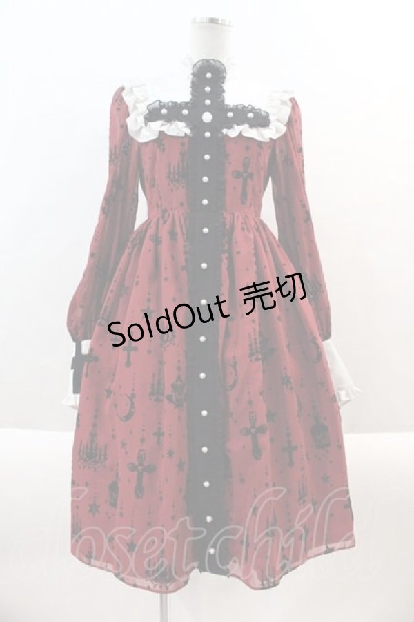 画像1: Angelic Pretty / Holy Lantern Cross Dress  ワイン  I-24-08-15-062-AP-OP-HD-ZI (1)
