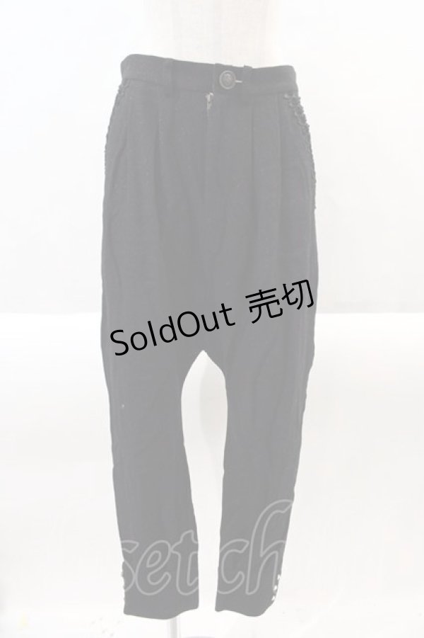 画像1: MALKOMALKA / ラメパンツ  黒ラメ I-24-08-15-107-PU-PA-HD-ZT101 (1)