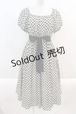 画像: PINK HOUSE / シフォンドットワンピース  オフシロ×クロ I-24-08-19-103-LO-OP-YM-ZI