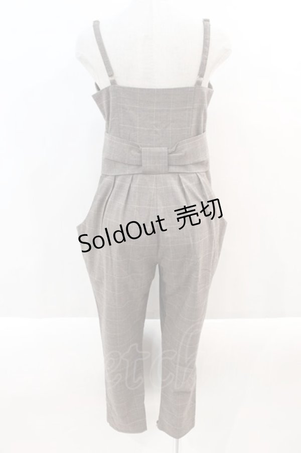 画像2: LIZ LISA / グレンチェックロンパース 0 ブラウン I-24-08-19-116-LO-PA-HD-ZI (2)