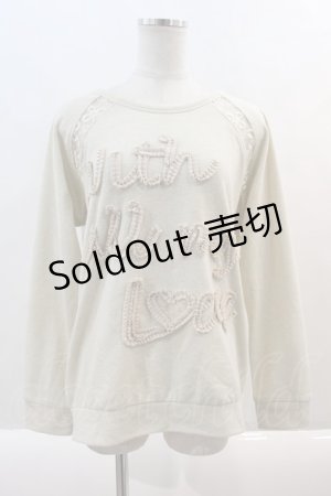 画像: LIZ LISA / フリルメッセージスウェット 0 アイボリー I-24-08-19-020-LO-TO-HD-ZT470