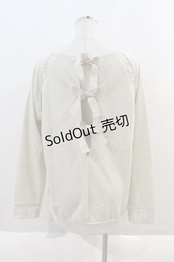 画像2: LIZ LISA / フリルメッセージスウェット 0 アイボリー I-24-08-19-020-LO-TO-HD-ZT470 (2)