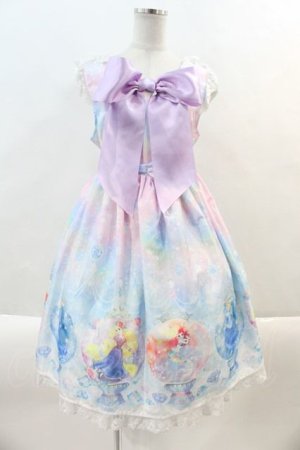画像: Angelic Pretty /  Fairy Seasonディズニープリンセスジャンパースカート  ピンクＸ青 I-24-08-21-102-AP-OP-HD-ZY