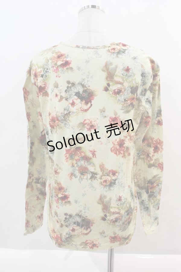 画像2: KANEKO ISAO / フラワー総柄長袖Tシャツ  ライトグリーン I-24-08-23-107-EL-TS-HD-ZT197 (2)