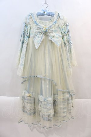 画像: BABY,THE STARS SHINE BRIGHT / Ver Placidum Mille fleurワンピースドレス【完全受注予約商品】  サックス I-24-08-24-043-BA-OP-HD-ZI