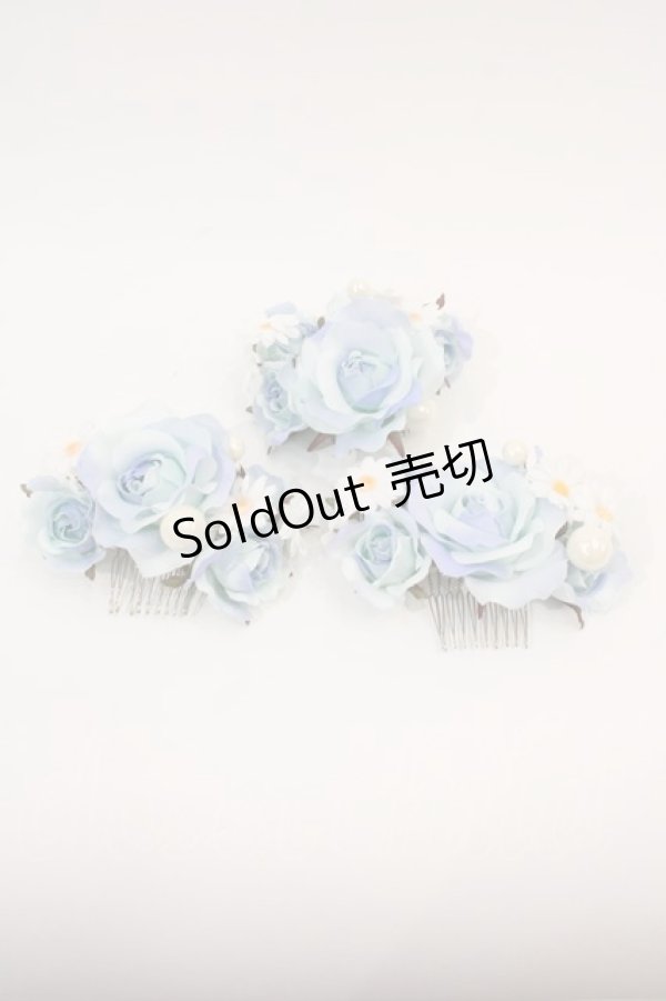 画像7: BABY,THE STARS SHINE BRIGHT / Ver Placidum Mille fleurワンピースドレス【完全受注予約商品】  サックス I-24-08-24-043-BA-OP-HD-ZY (7)