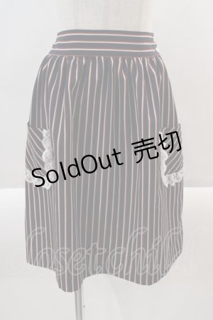 画像: MILK / プティボンボンスカート  ネイビーレジメンタル I-24-08-24-088-ML-SK-HD-ZT132