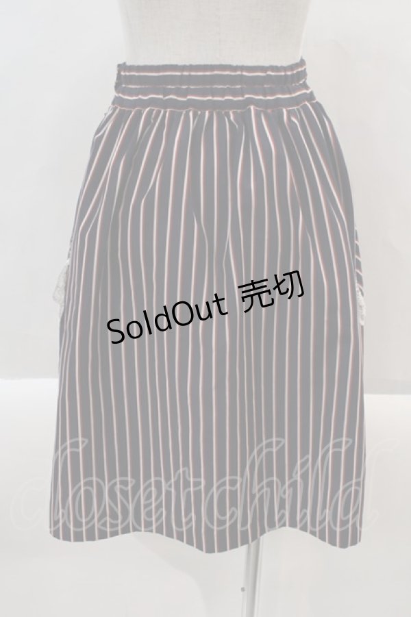 画像2: MILK / プティボンボンスカート  ネイビーレジメンタル I-24-08-24-088-ML-SK-HD-ZT132 (2)