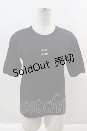 画像: KANEKO ISAO / hello2000半袖Tシャツ  ブラック I-24-08-24-099-EL-TS-HD-ZT221