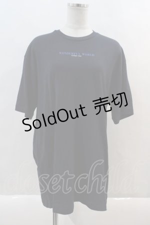 画像: WONDERFUL WORLD / ロゴTシャツ  ネイビー I-24-08-24-107-LO-TO-HD-ZT113
