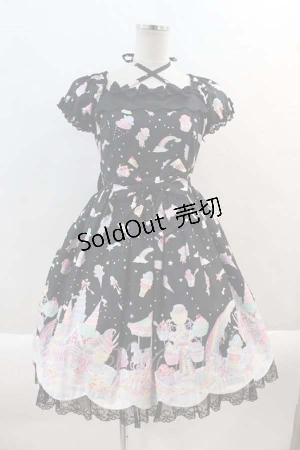 画像1: Angelic Pretty / MilkyPlanetワンピース  黒 I-24-08-24-037-AP-OP-HD-ZY (1)